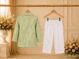 Pistachio Indo-Western set| Designer Kids Ethnic Wear | Kirti Agarwal