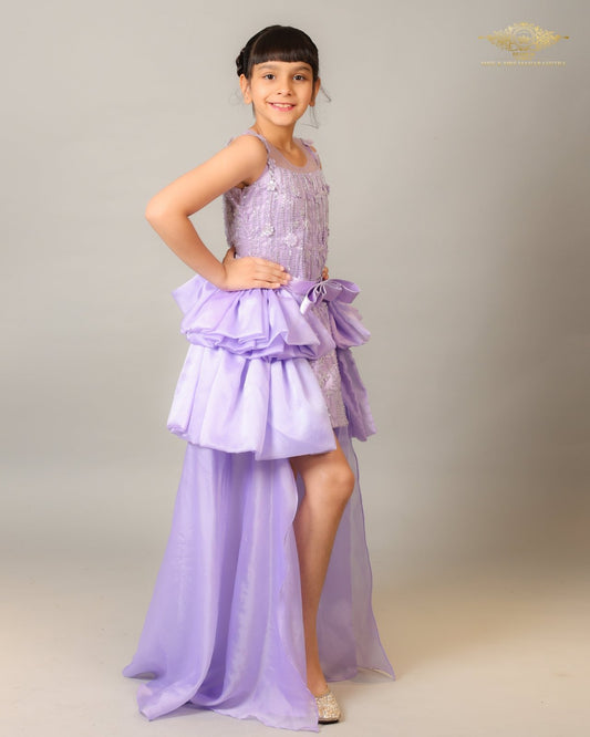 Graceful Lavender Tail Frock – A Fairy - Tale Look with a Contemporary Twist for Your Little Star. - Kirti Agarwal