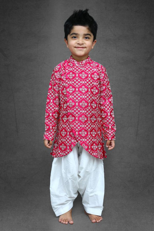 Embroidered Sherwani And White Salwar - Kirti Agarwal