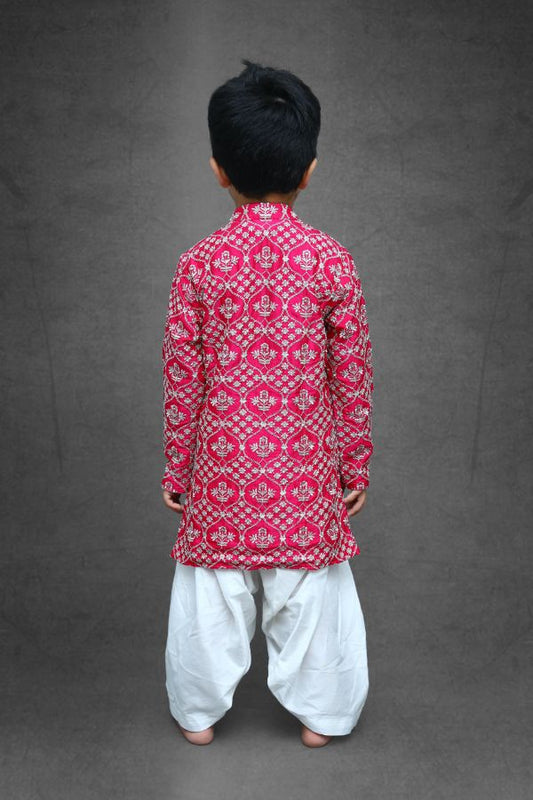 Embroidered Sherwani And White Salwar - Kirti Agarwal