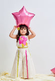 Hot Pink Floral Embroidered Top And Palazzo With Potli Bag - Kirti Agarwal