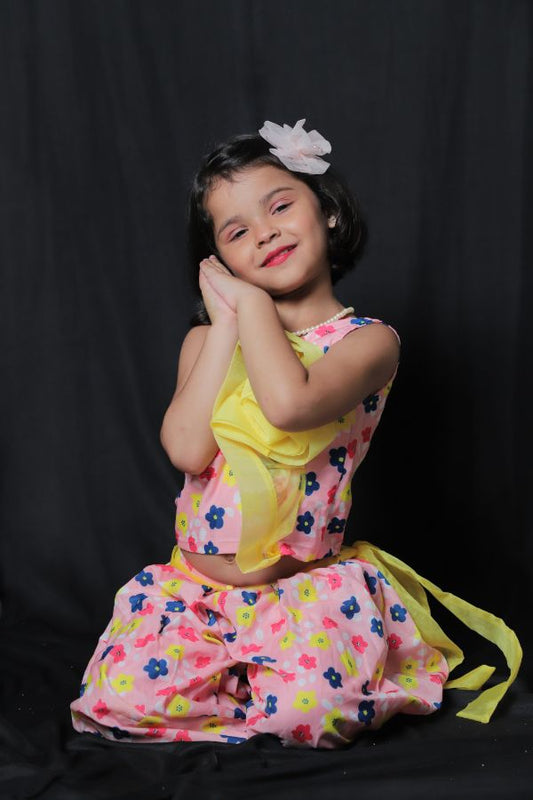 One Off Shoulder Crop top with Palazzo - Kirti Agarwal