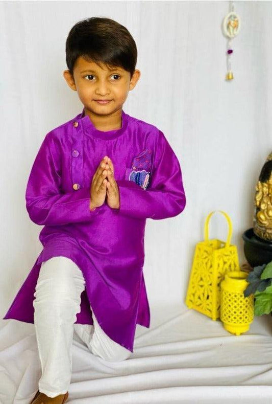Purple Kurta with churidar - Kirti Agarwal