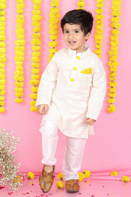 Sequins Embroidered Off White Kurta And Patiala - Kirti Agarwal