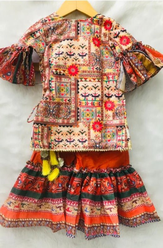 Short Angrakha Kurta with Sharara - Kirti Agarwal