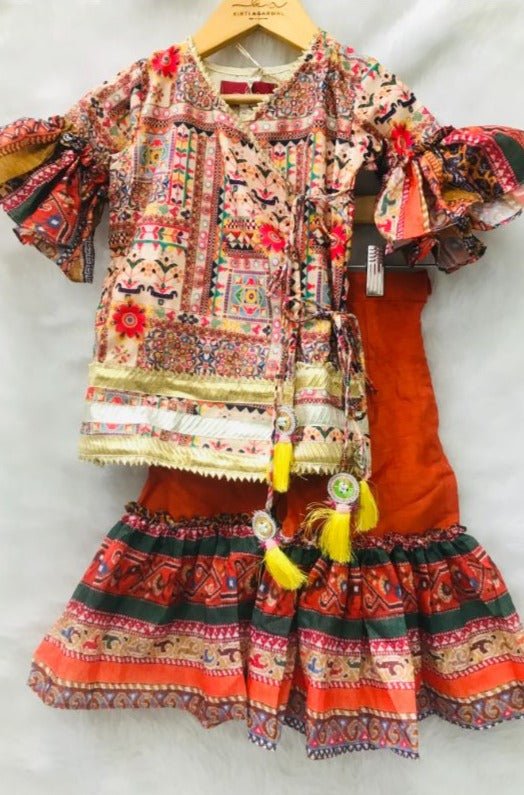 Short Angrakha Kurta with Sharara - Kirti Agarwal