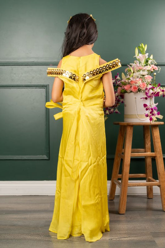 Stylish heart shaped Mirror Work Jumpsuit - Kirti Agarwal