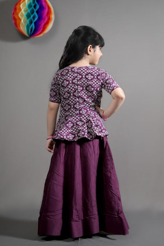 Top With Attached Embroidered Jacket And Lehenga - Kirti Agarwal