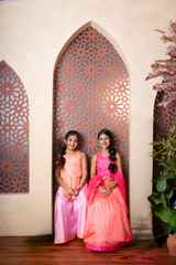 Vibrant Festive Wear Sets - Pink and Orange