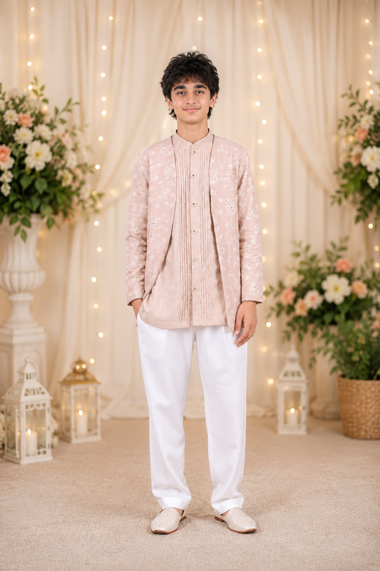 Elegant embroidered jacket set | Designer Kids Ethnic Wear | Kirti Agarwal