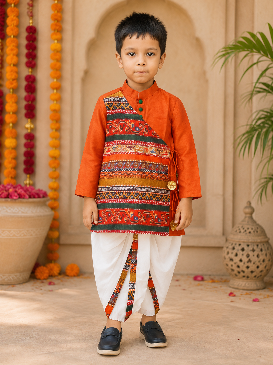 Angrakha Kurta with Dhoti