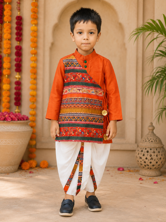 Angrakha Kurta with Dhoti