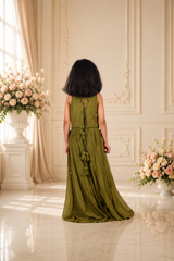 Elegant Chanderi Silk Embroidered Palazzo Set with Floral Handwork & Statement Tassels