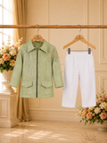 Pistachio Indo-Western set| Designer Kids Ethnic Wear | Kirti Agarwal