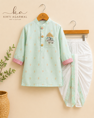 Booti Work Ethnic Kurta And Dhoti