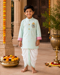 Booti Work Ethnic Kurta And Dhoti & Ethnic Sleeveless Kurti With Wide-Leg Palazzo