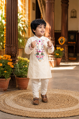Floral Embroidered Top With Palazzo & Embroidered Kurta with Pyjama