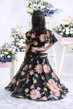 Floral Printed Lehenga Set for Girls | Embroidered Top & Organza Dupatta | Kirti Agarwal