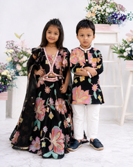 Floral Printed Lehenga Set for Girl & Kurta Pyjama for Boy