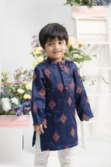 Kids wedding purple kurta pyjama set by Kirti Agarwal