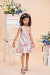 Blush Pink Bow Party Dress – Where Sweet Elegance Meets Couture Charm