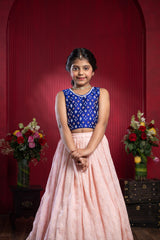 Royal Blue & Blush Lehenga Set