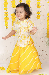 Round Shape embroidered collar top with Lahenga - Kirti Agarwal