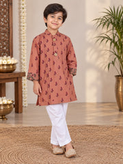 Floral Dusty rose kurta set