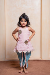 Charming crepe kurti with silk dhoti pants & Let your little diva shine in this trendy crepe tunic and chiffon sharara set - Kirti Agarwal