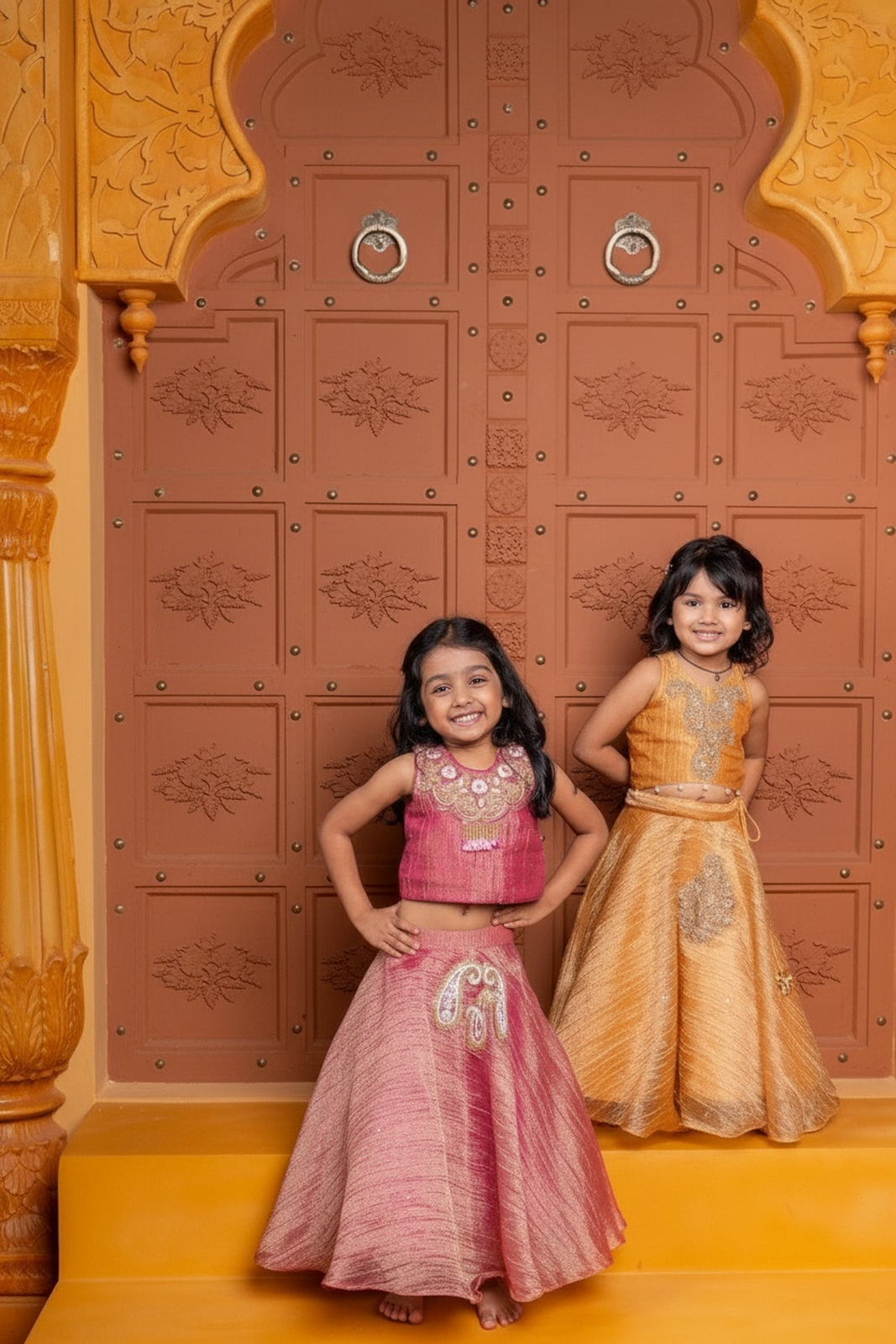 Embroidered Tissue Silk Collection for Girls