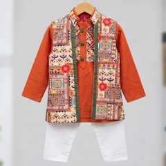 Short Kurta with Jacket and Chudidar