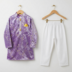 Embroidered Velvet Kurta with chudidar