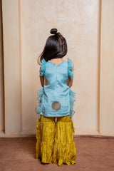 Girls chiffon sharara set for festive wear