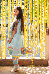 Gorgeous Sequin Work Blue Anarkali - Kirti Agarwal