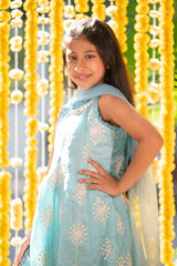 Gorgeous Sequin Work Blue Anarkali - Kirti Agarwal
