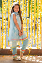 Gorgeous Sequin Work Blue Anarkali - Kirti Agarwal