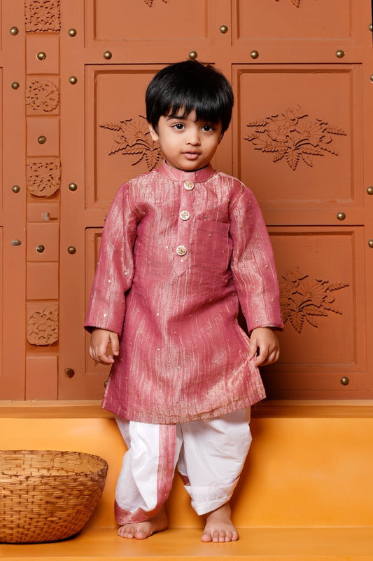 Handcrafted Tissue Silk lehenga choli & Shimmery Sequin Embroidered Ethnic Kurta With Pyjama - Kirti Agarwal