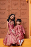 Handcrafted Tissue Silk lehenga choli & Shimmery Sequin Embroidered Ethnic Kurta With Pyjama - Kirti Agarwal