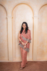 Make a statement with this chic Georgette Indo - Western co - ord set — a perfect fusion of comfort, style, and festive elegance - Kirti Agarwal