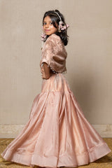 Shawl style Cape with beaded work and pleated Lahenga - Kirti Agarwal