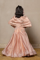 Shawl style Cape with beaded work and pleated Lahenga - Kirti Agarwal