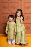 Shimmery Sequin Embroidered Ethnic Kurta With Pyjama & Shimmery Embroidered Sleeveless Kurti With Shimmery Palazzo - Kirti Agarwal