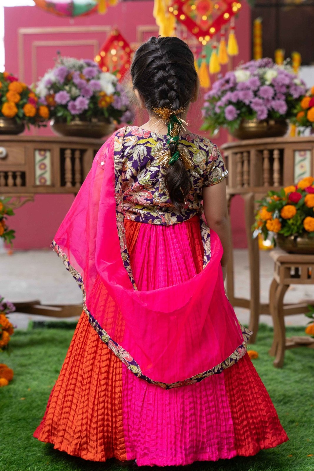 Vibrant Festive Lehenga Set with Mirror Work and Colorful Embroidery for Your Little Diva - Kirti Agarwal