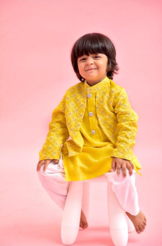 Attached Jacket Style Kurta with Pyjama - Kirti Agarwal