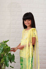 Chanderi Kurta with Batik Print Dhoti - Kirti Agarwal