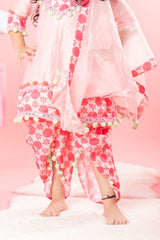 Chanderi panel based kurta with printed Dhoti - Kirti Agarwal