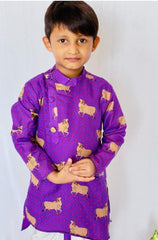 Cow Print Kurta with Dhoti - Kirti Agarwal