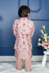 Flower Embroidery Nehru Jacket with Kurta and chudidar - Kirti Agarwal