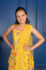Heavy embroidery on Yellow Kurta with Sharara - Kirti Agarwal