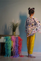 Makeup Print Kaftan with Pants - Kirti Agarwal